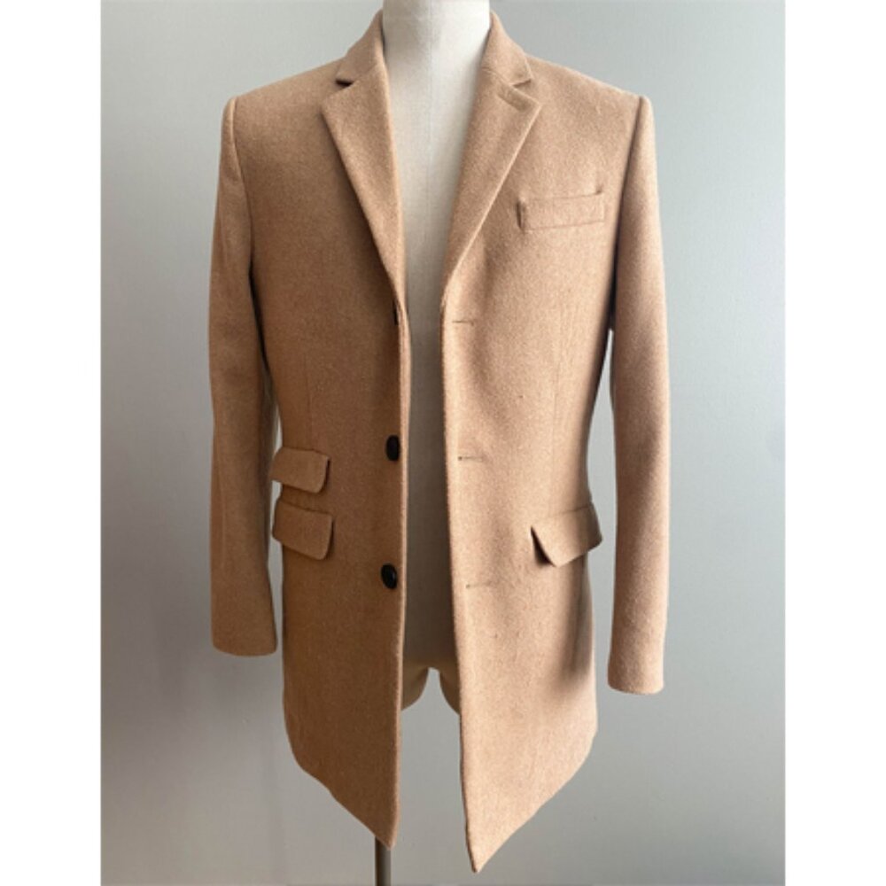 Farah Askern Wool Blend Overcoat Camel Small